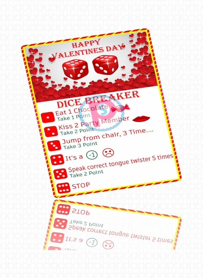 PartyStuff Paper Games - Valetine Dice Breaker (48 Piece) - Image 2